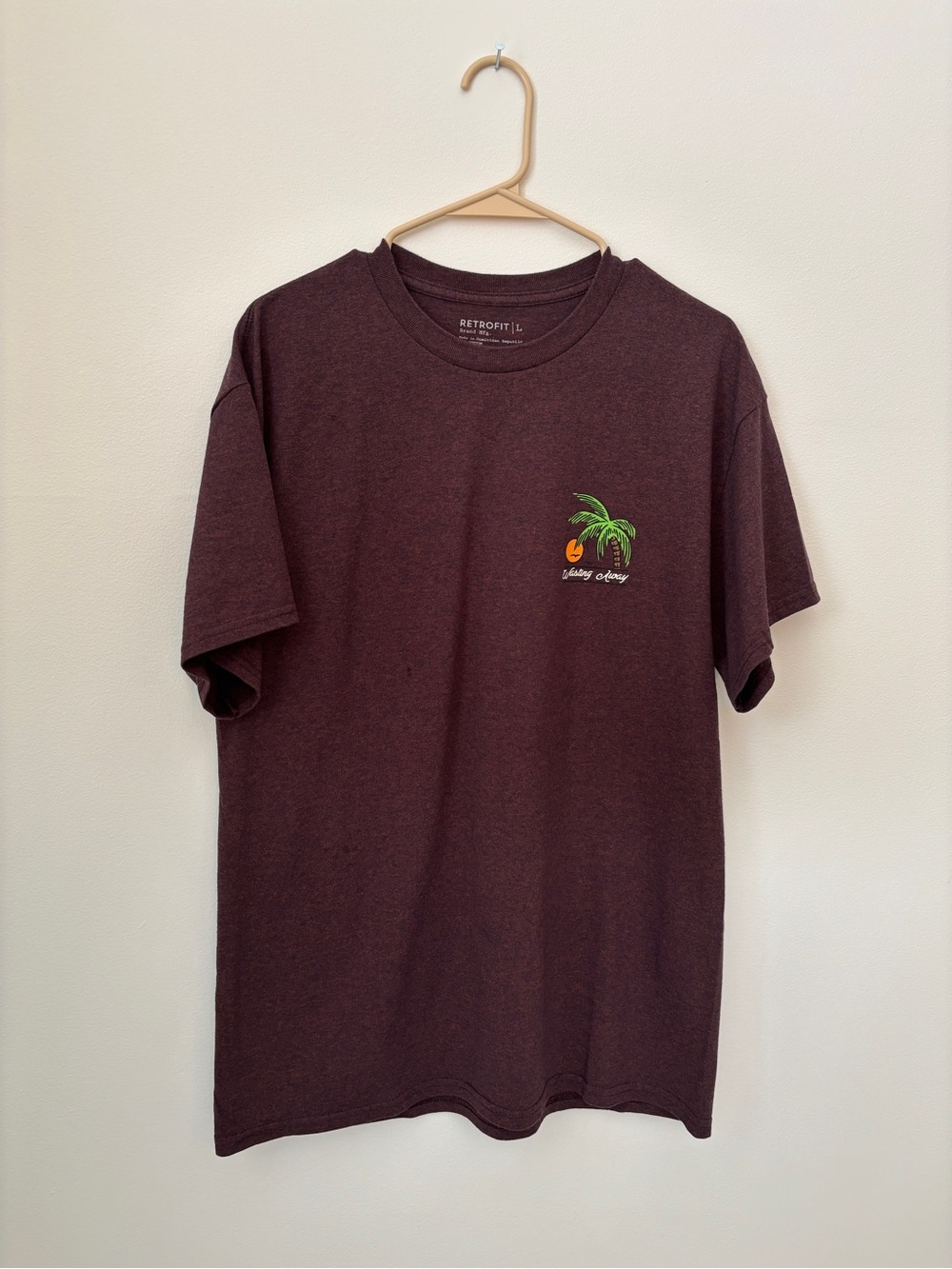 Retrofit Wasting Away Men's Short-Sleeve Palm Tee - Russett Brown